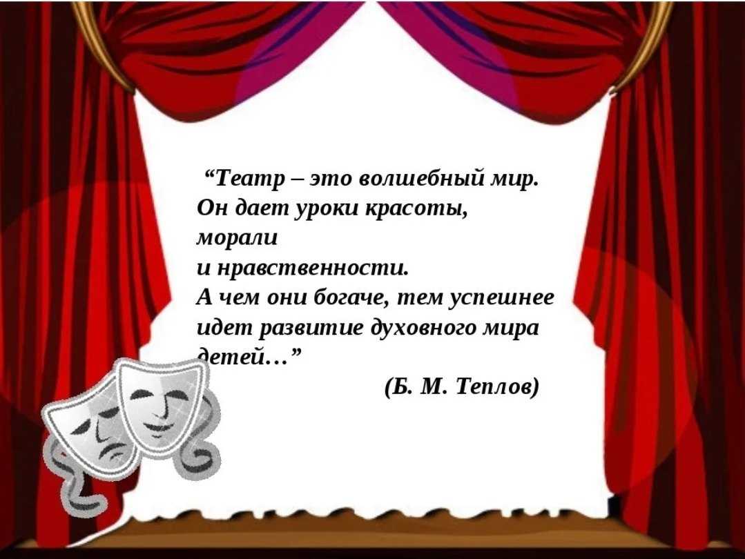 Правила поведения в театре для детей