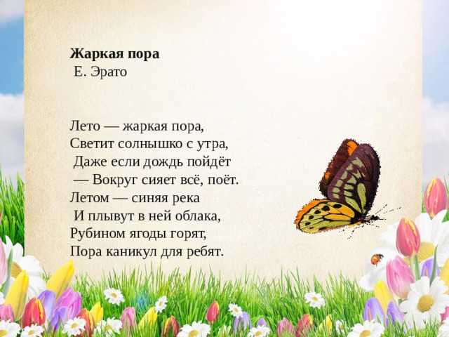 Стихотворения про лето для детей всех возрастов