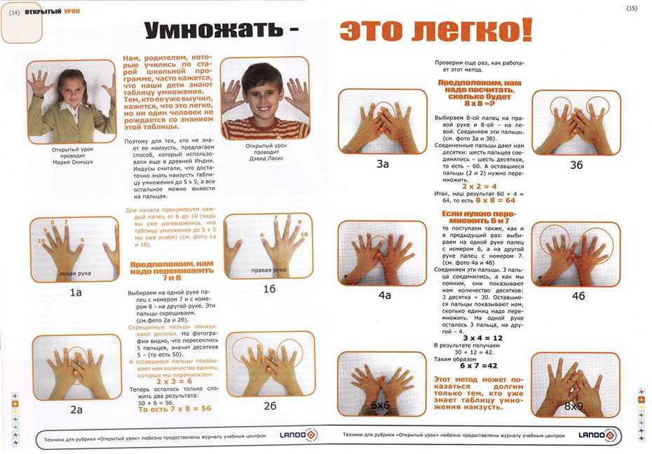 Как выучить таблицу умножения