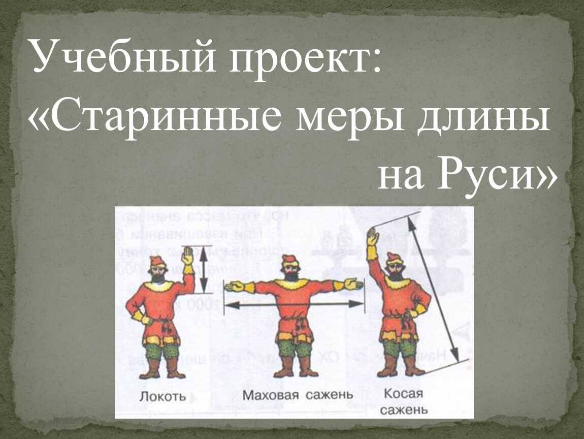 Исследовательский проект «старинные русские меры длины и массы в пословицах и поговорках»