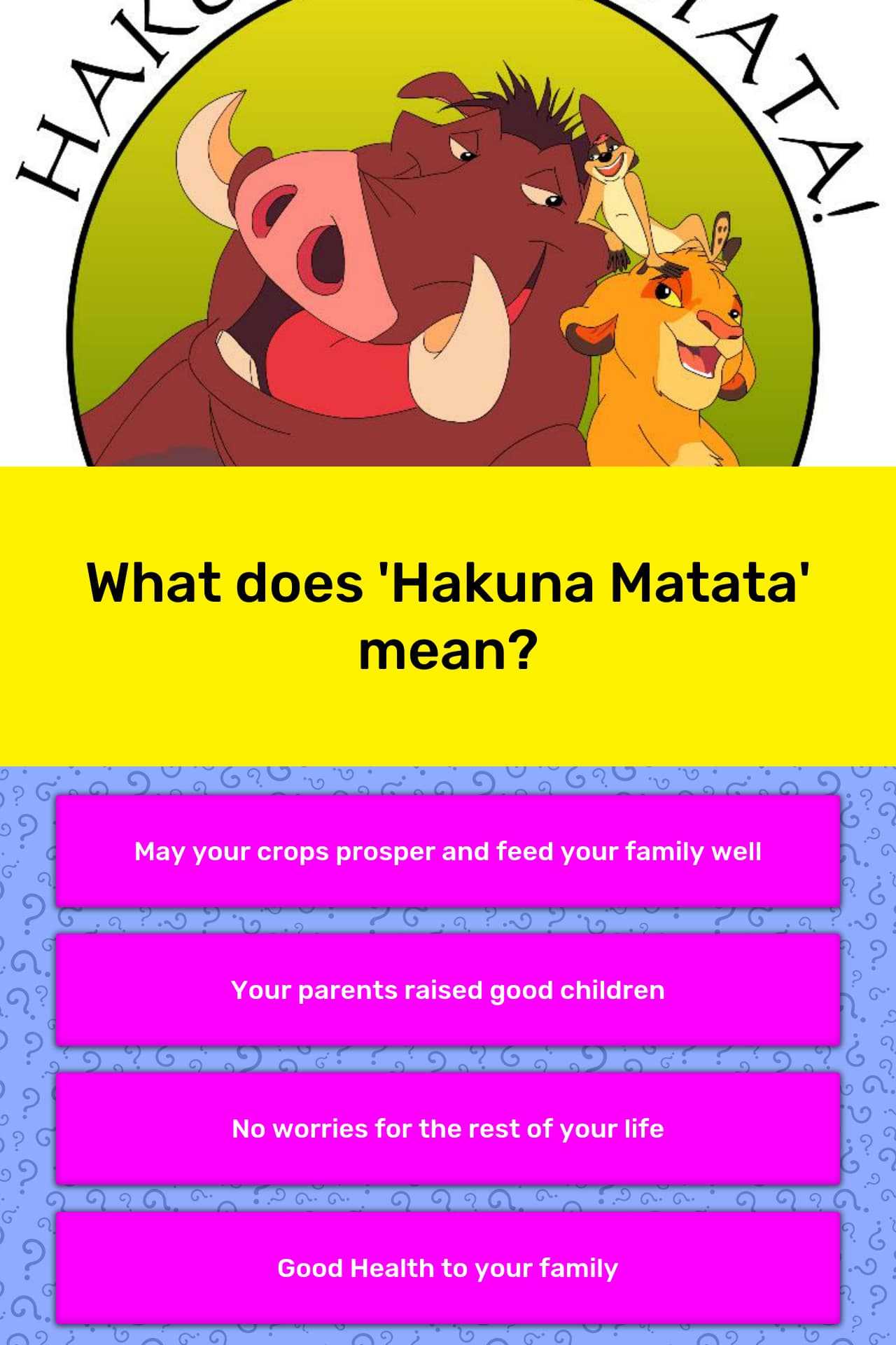 Английский в песнях: hakuna matata – the lion king