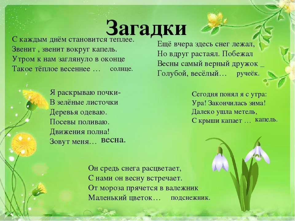 Загадки о природе с ответами, 1-4 класс