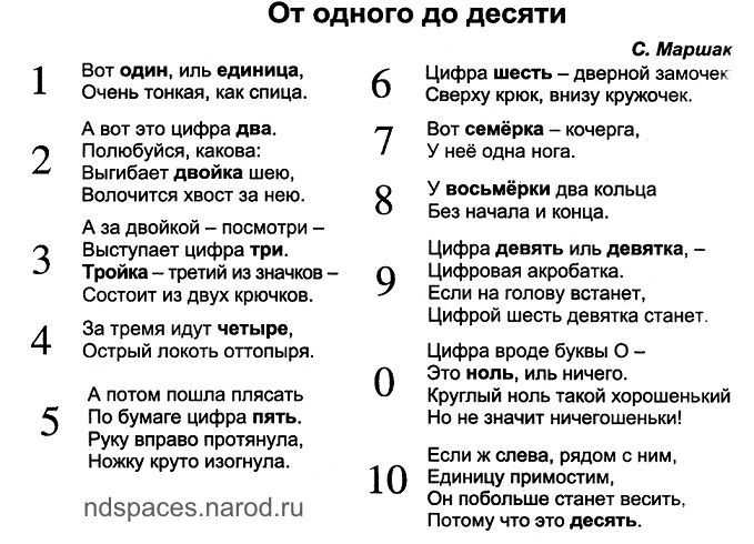 Для занятий с дошкольниками и уроков алгебры в начальной школе стихи про 9 просто необходимы Они помогают запомнить цифры, а заодно еще развить память