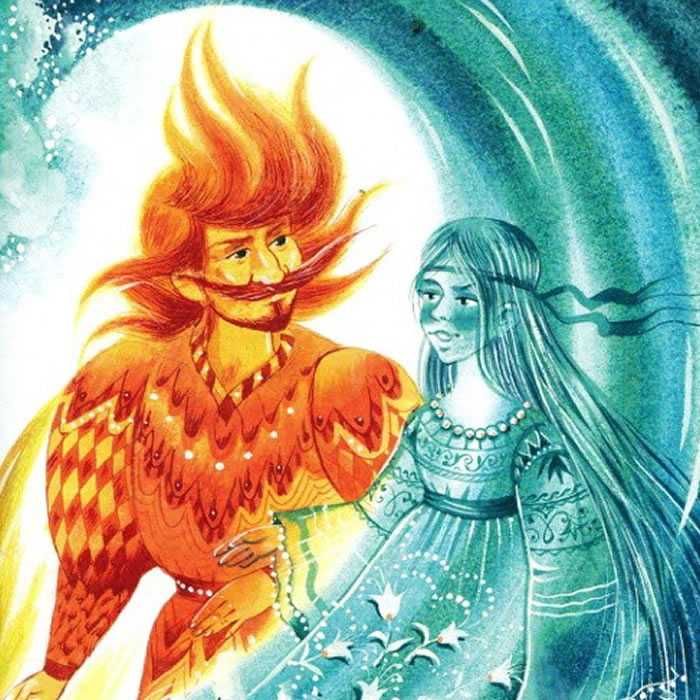 Как огонь воду замуж взял. евгений андреевич пермяк. сказки русских писателей. владимир прокопьевич аникин.