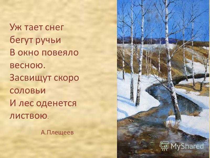 Анализ стихотворения «весна» а. плещеева