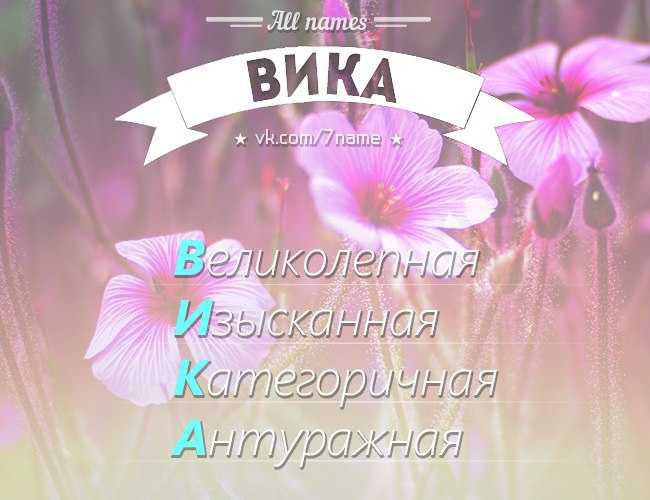 Признания в любви вике, виктории